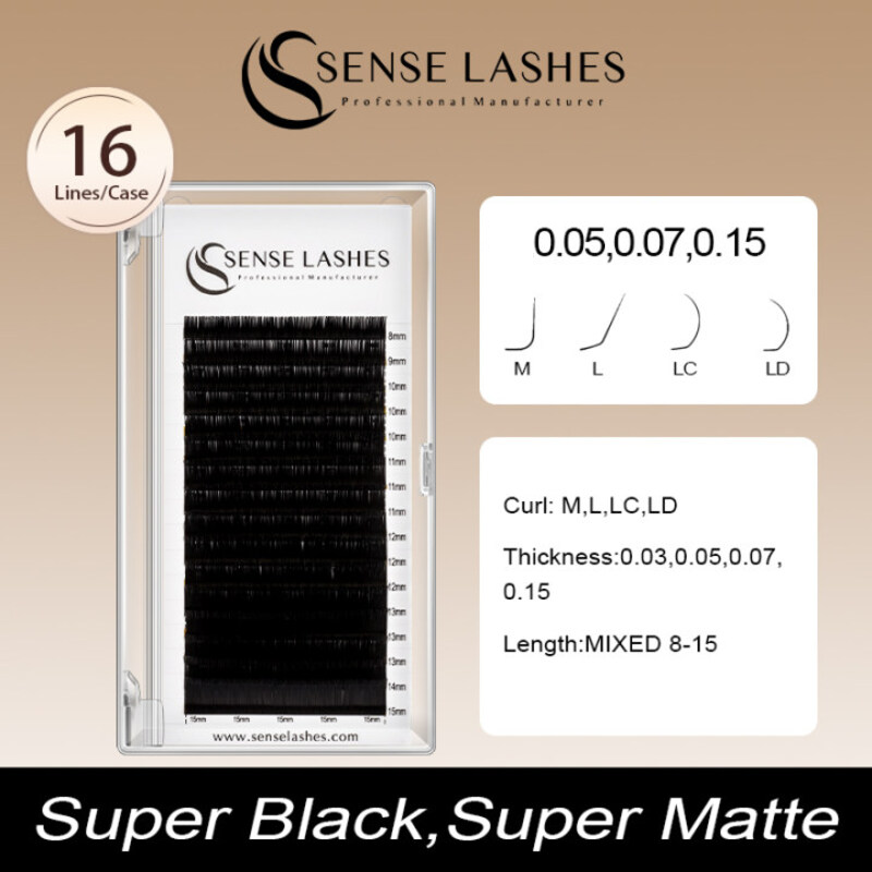 Eyelash Extension For Asian Eyes - SENSE LASHES L / M /