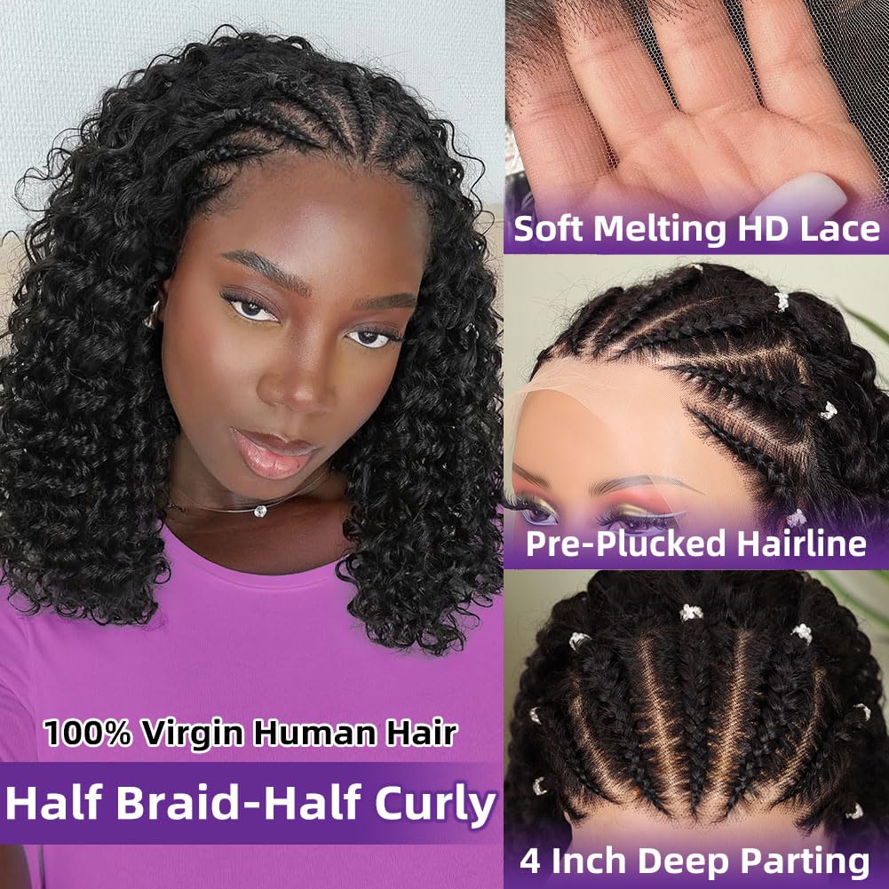 Cornrow Braid Bob Wig Deep Cur - Eyelash Extension Natural Look review and price